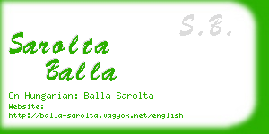 sarolta balla business card